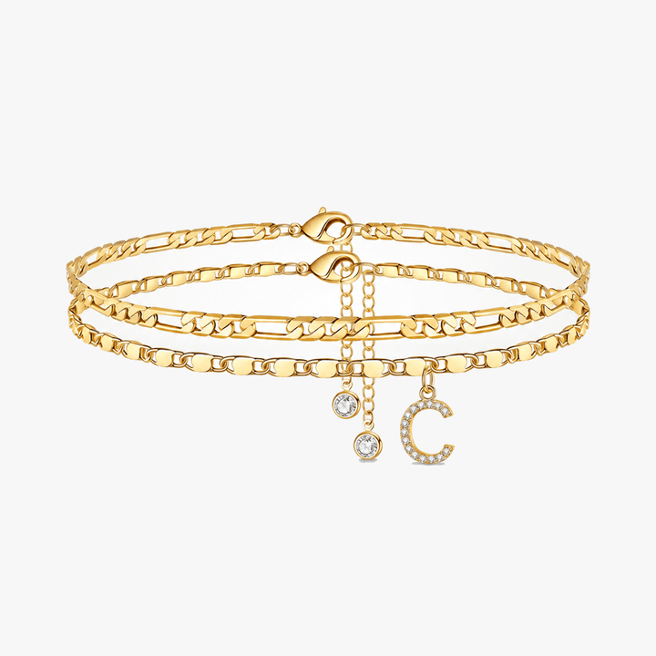 Letterly – Letter Layered Anklet
