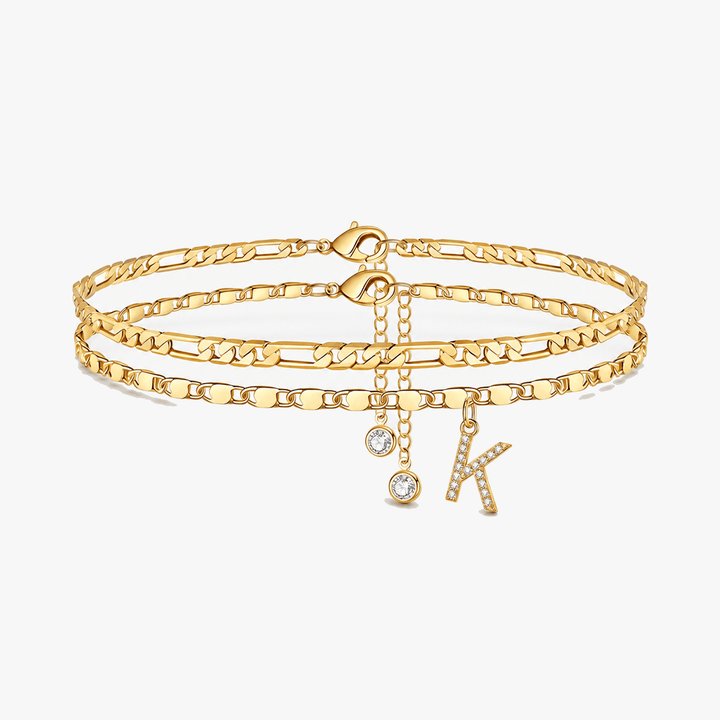 Letterly – Letter Layered Anklet