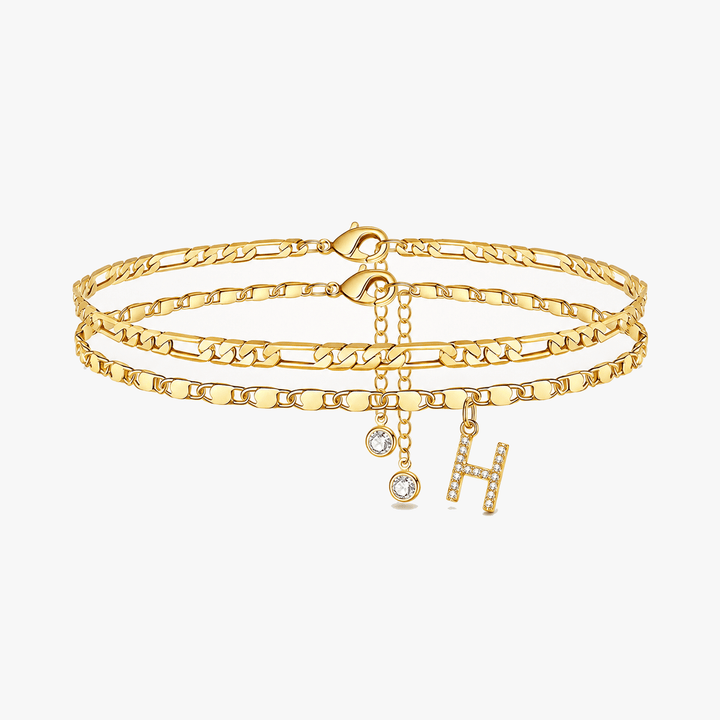 Letterly – Letter Layered Anklet