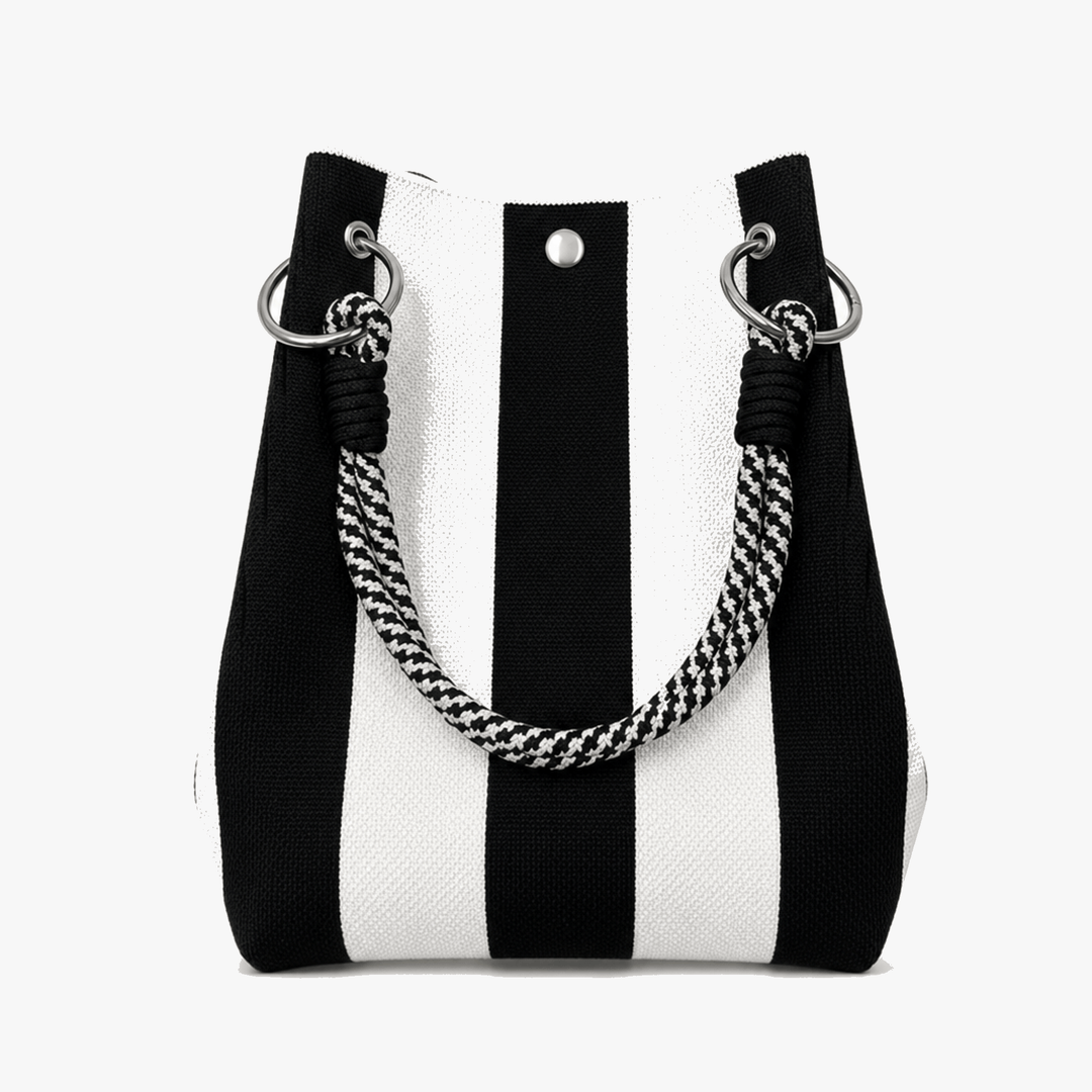 Sundara – Striped Knit Bucket Bag