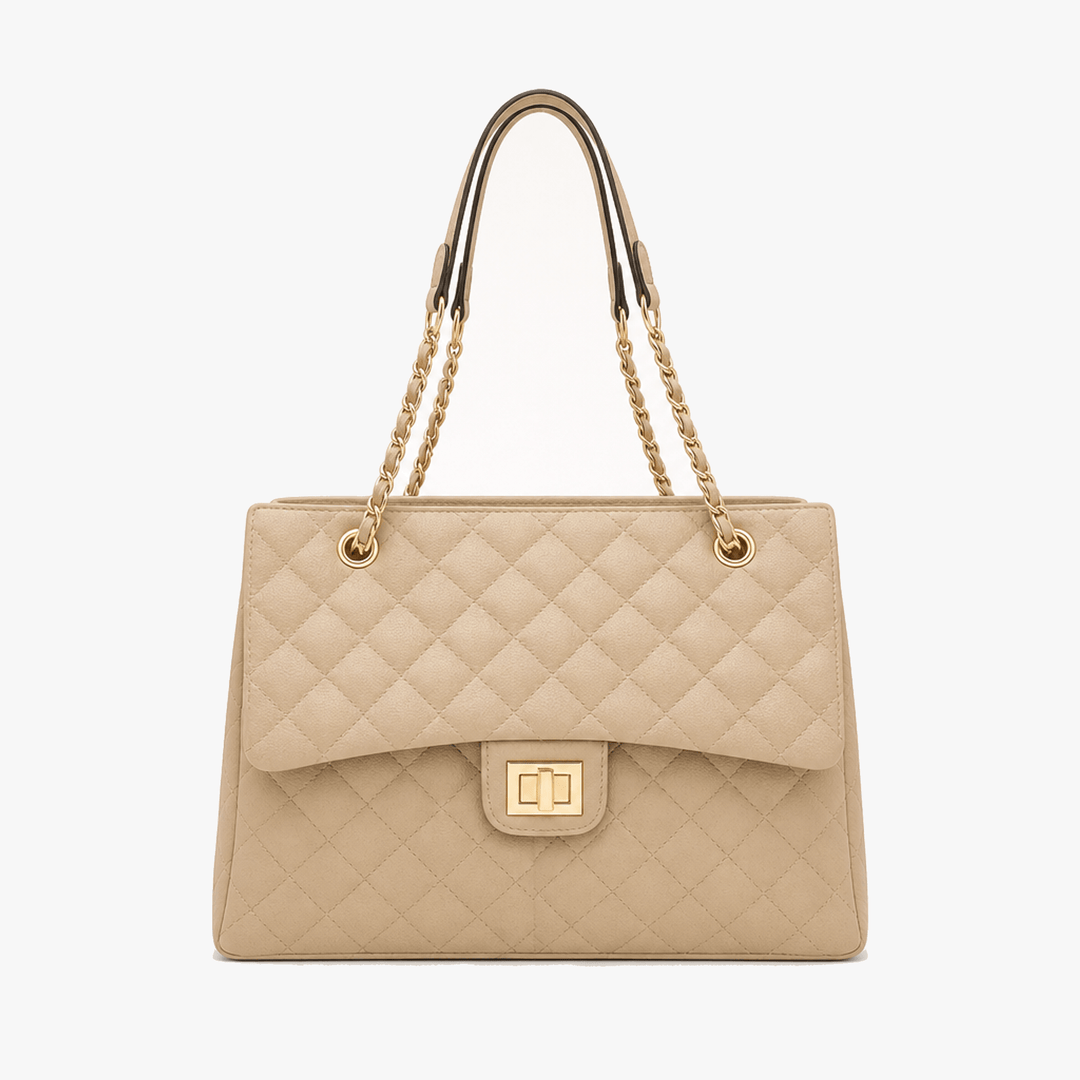 Ellara – Quilted Chain Strap Tote
