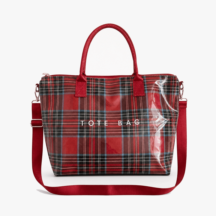 Carroway – Glossy Checkered Tote Bag