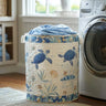 Blue Turtle Cove Laundry Basket