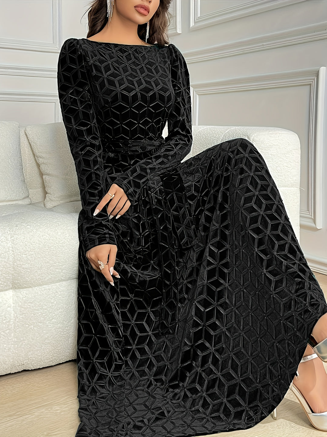 Margaux | Vintage Velvet Maxi Dress
