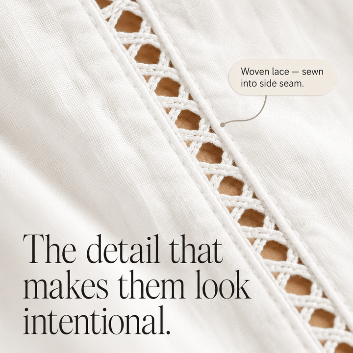 Lunava™ – Lace-Side Capri Pants for Women