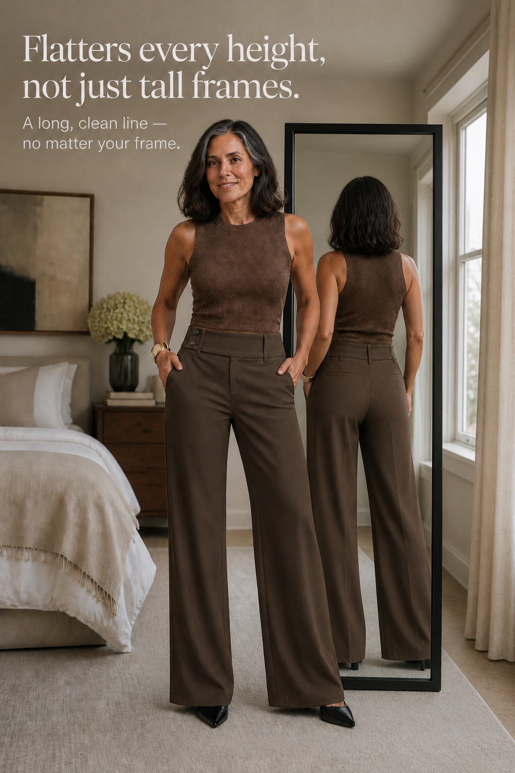 Nolamere | Wide-Leg High-Waisted Dress Trousers