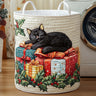 Christmas Catnap Laundry Basket