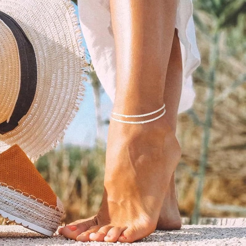 Silvara - Dainty Layered Anklet