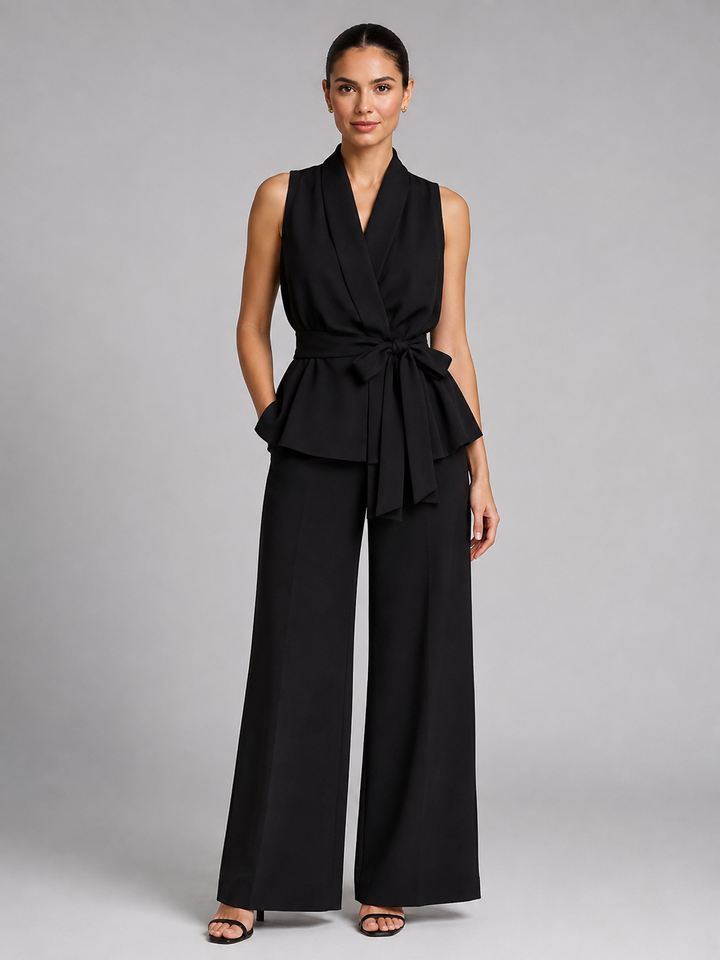 Amelia | Wrap Top &amp; Wide-Leg Pants Set