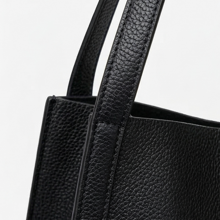 Tessara - Structured Pebbled Leather Tote Bag