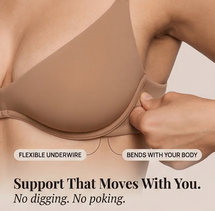 Veluna - Soft Double Layer Plunge Bra