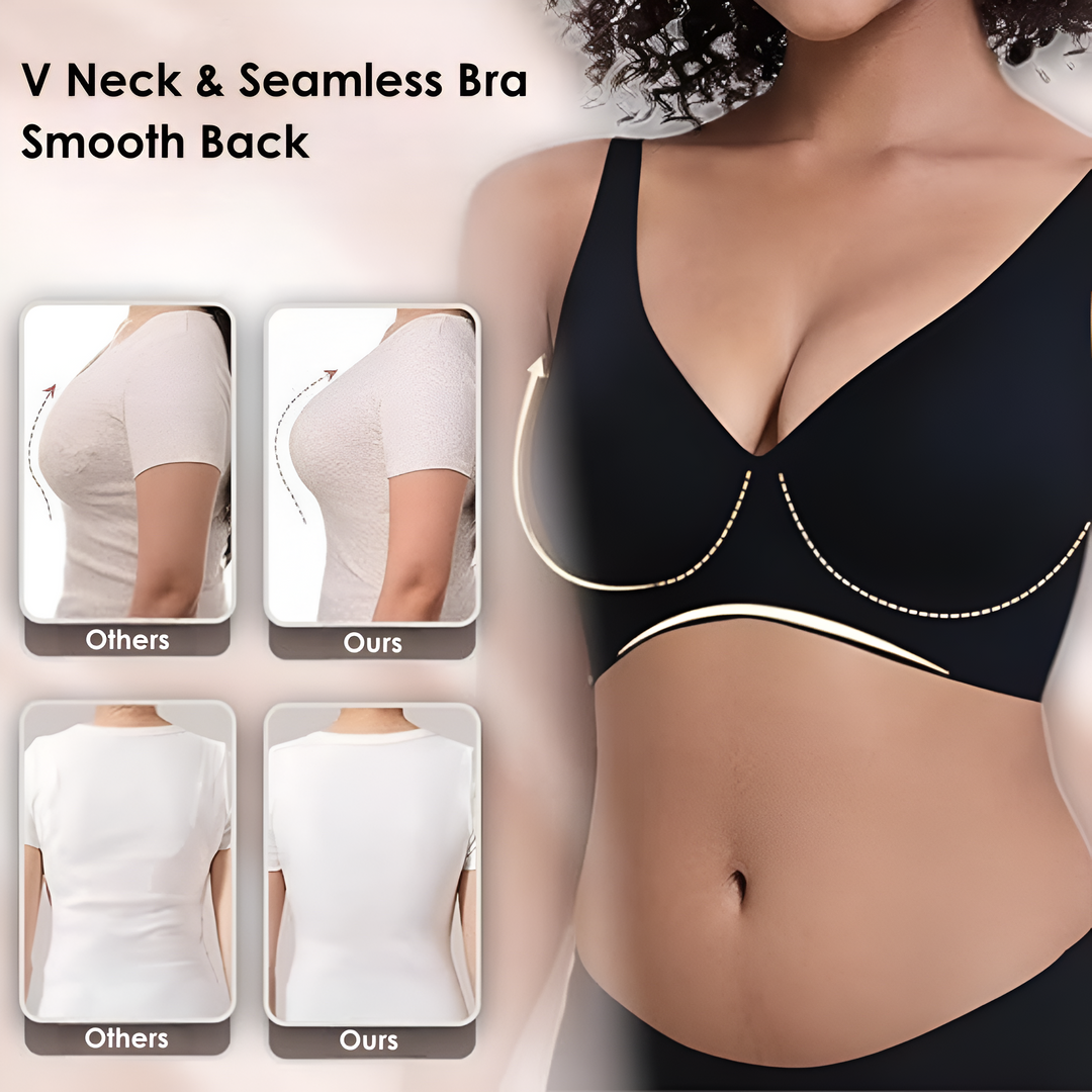 Vellé – Women’s V-Neck Seamless Jelly Bra