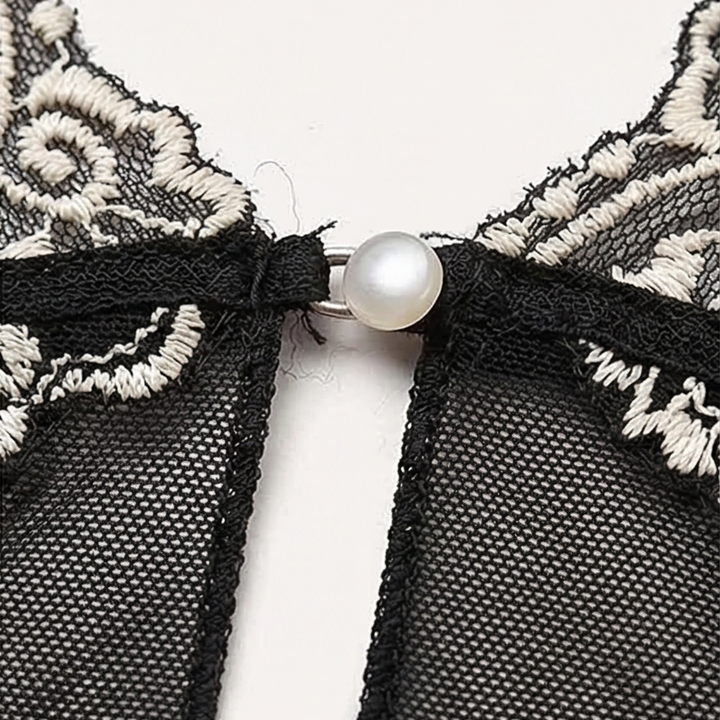 Velaire - Floral Lace Babydoll with Matching Thong