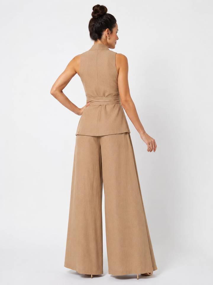 Amelia | Wrap Top &amp; Wide-Leg Pants Set
