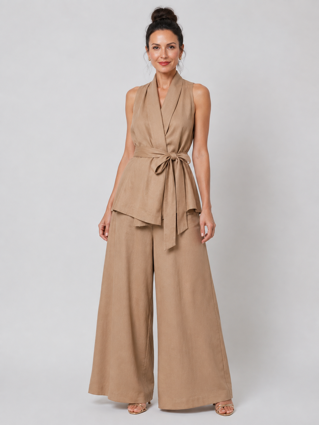 Amelia | Wrap Top &amp; Wide-Leg Pants Set