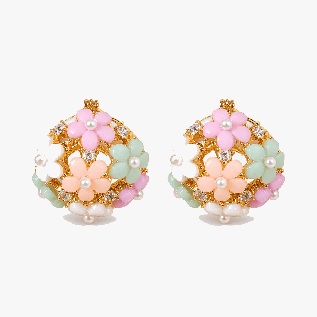 Florelle – Pastel Floral Cubic Zirconia Earrings