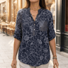 Florenne – Sequin Pocket Floral Blouse for Women