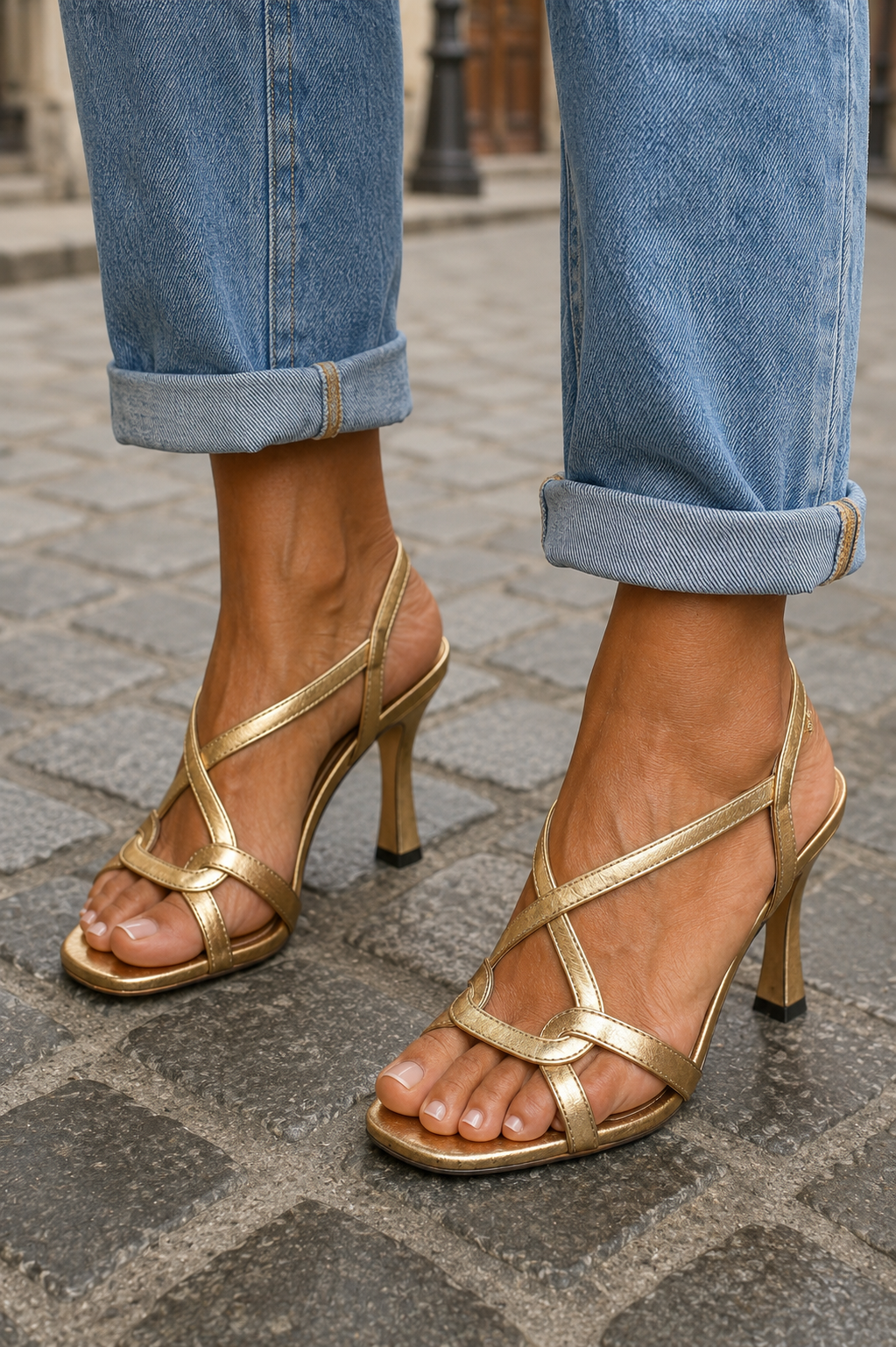 Cassie - Golden Charm Heels