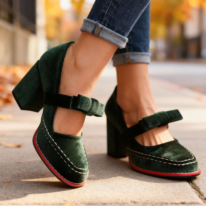 Alessia - Velvet Loafers
