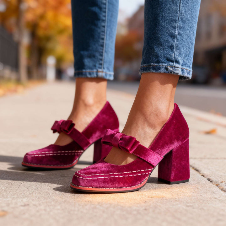 Alessia - Velvet Loafers
