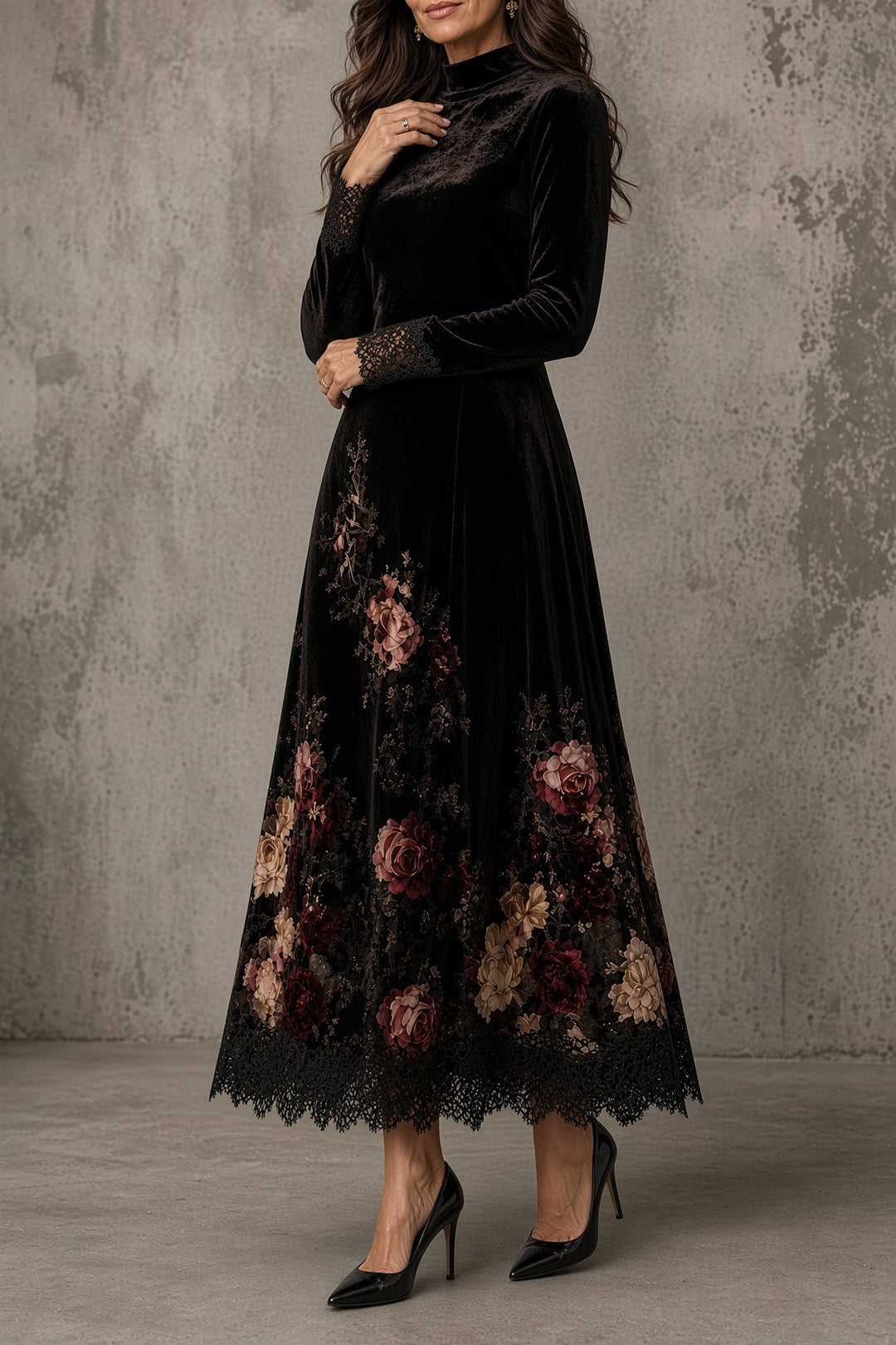 Lucienne | Romantic Velvet Dress