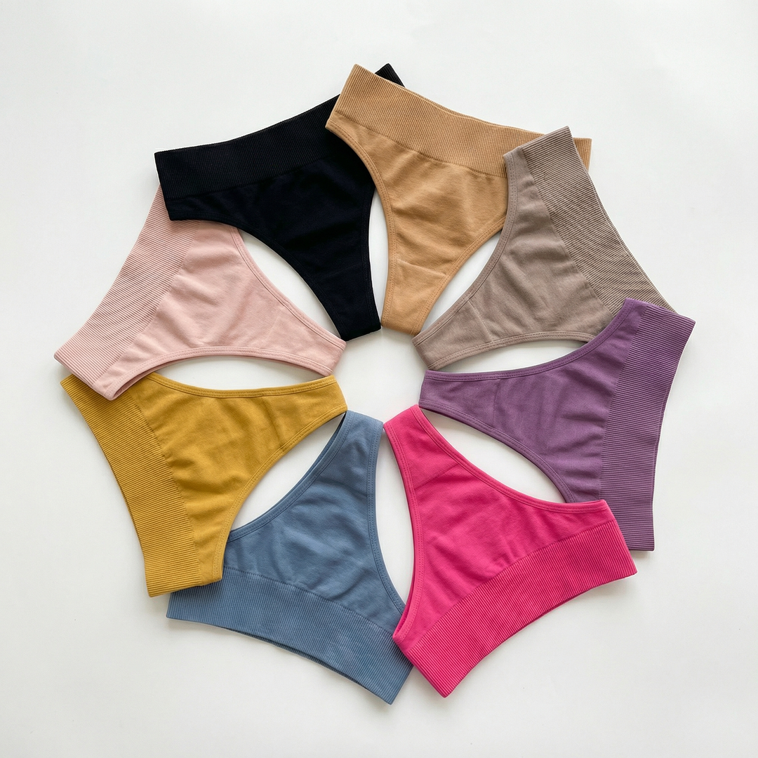 Veluna – Seamless Cotton Sport Thong (8 Pack)