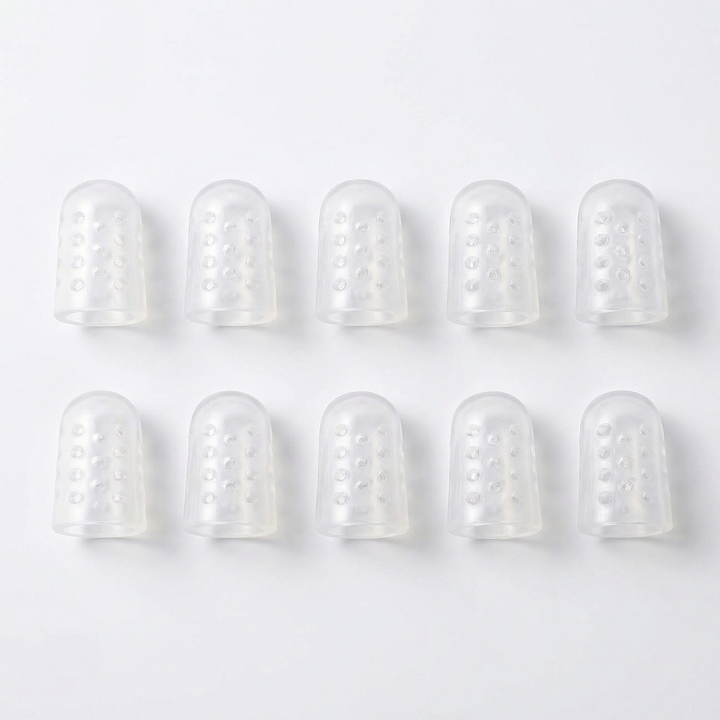 Feeluxe – Breathable Silicone Toe Caps for All Day Comfort (10 Pieces)