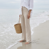 Seralune – Textured Knit Wide-Leg Trousers