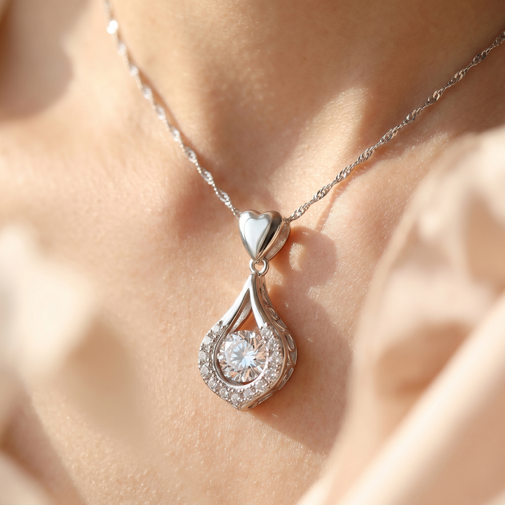 Lunavia – Dancing Stone Teardrop Pendant Necklace
