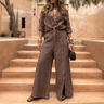 Vivara – Women's Effortless Linen Blend Matching Set