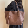 Ardenna – Woven Faux Leather Tote