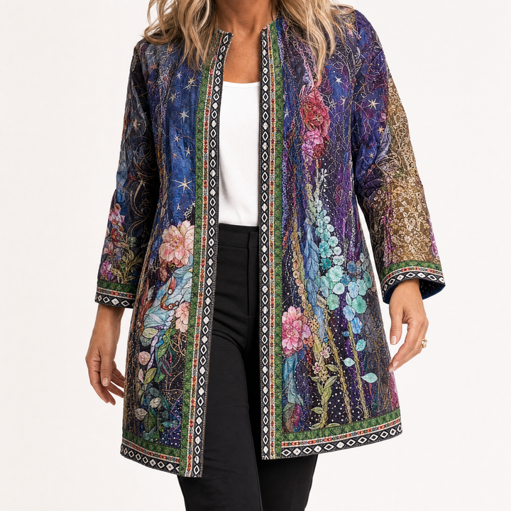 Patrice – Art-Print Open Jacket for Effortless Style