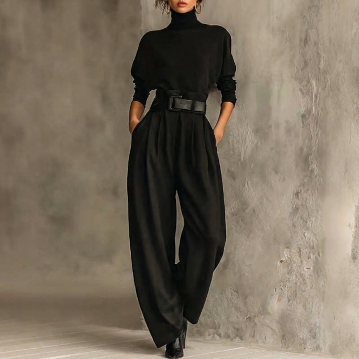 Vesaire – Belted Two Piece Matching Set