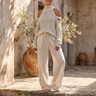 Alessia – Women's Off-Shoulder Knit & Wide-Leg Set
