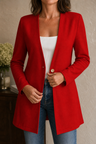 Linevalle | V-Neck Single-Button A-Line Blazer