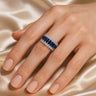 Solenne – Triple-Row Sapphire-look Eternity Band Ring for Women