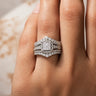 Lunavia – Princess Cut Cubic Zirconia Statement Ring with Triple Pavé Band