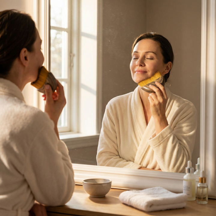 Veluna – Soft Bristle Facial Contour Brush