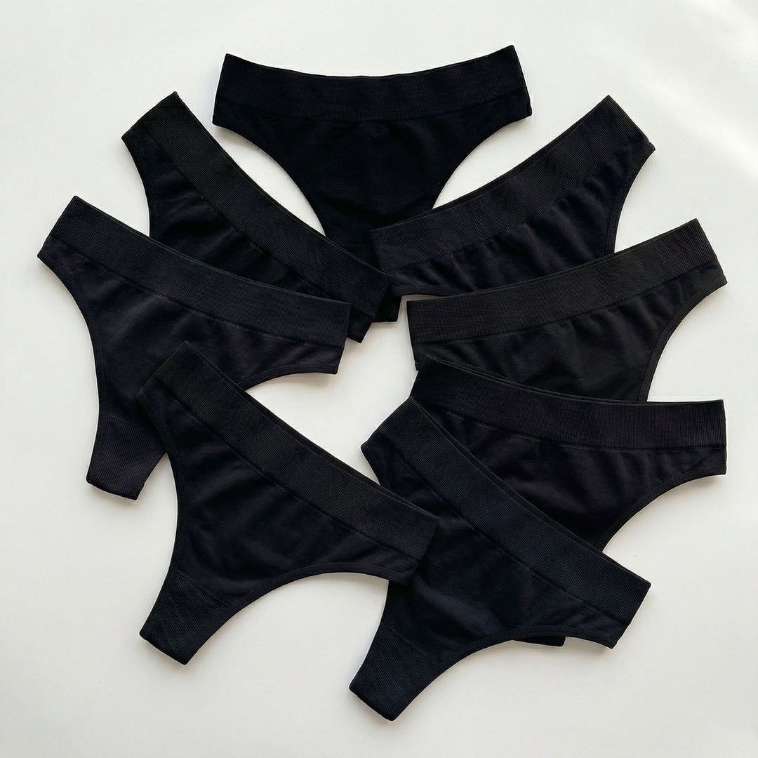 Veluna – Seamless Cotton Sport Thong (8 Pack)