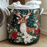 Holly Deer Laundry Basket