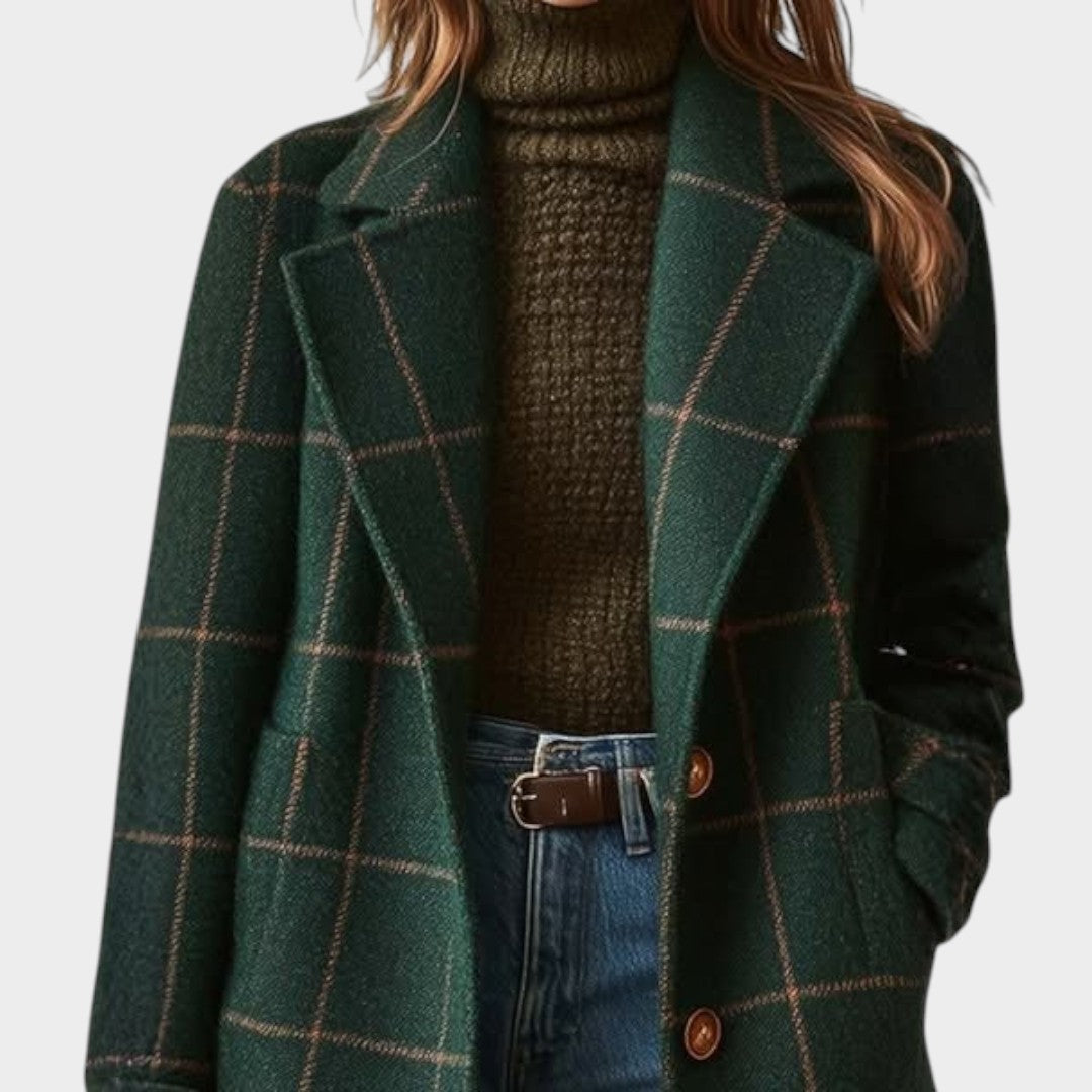 Adriana - Classic Check Autumn Coat