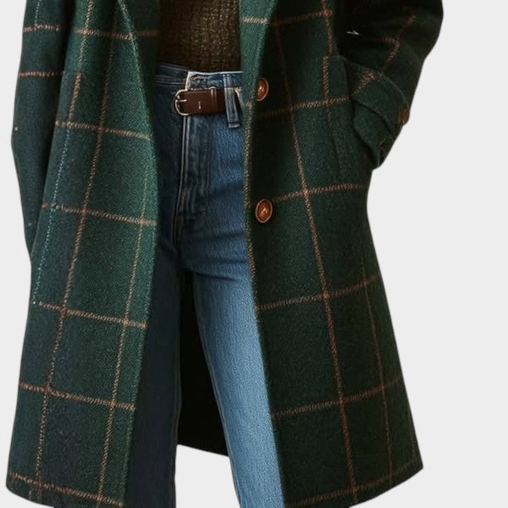 Adriana - Classic Check Autumn Coat