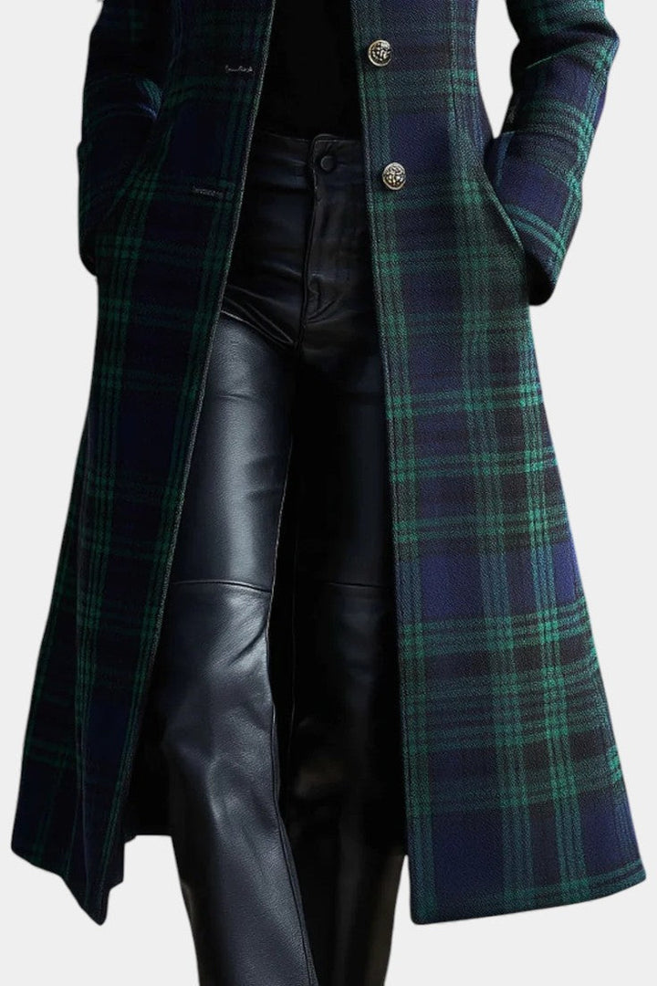 Rebecca | Tailored Check Midi Coat