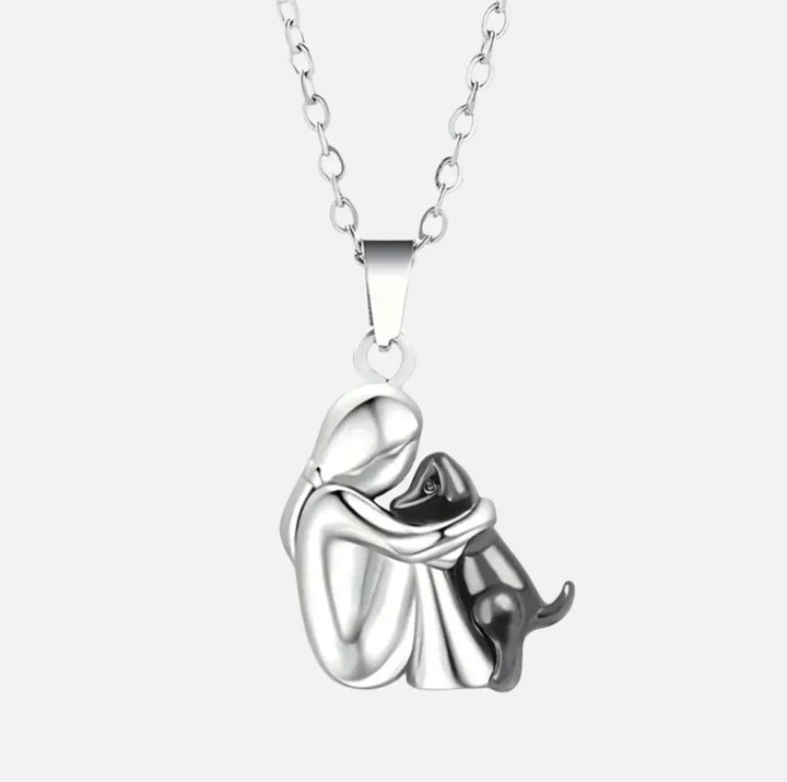 Embrace Dog Pendant Necklace – A Symbol of Love &amp; Loyalty