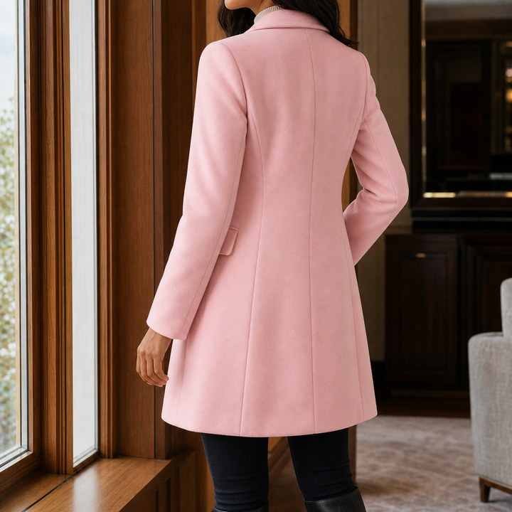 Scarlett | Single-Breasted Wool-Effect Overcoat
