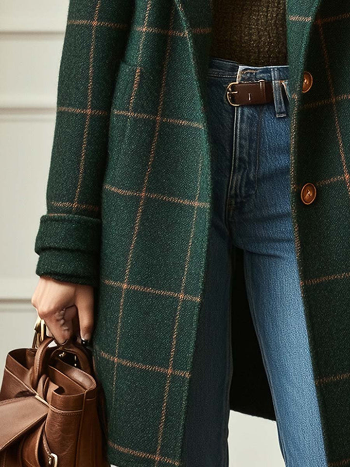 Oxford | Wool-Effect Check Coat