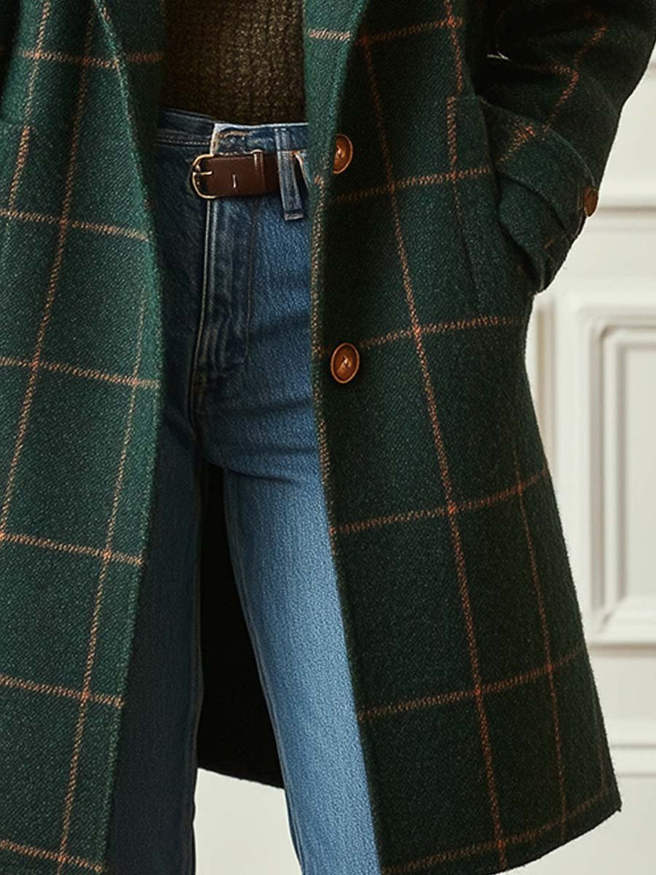 Oxford | Wool-Effect Check Coat