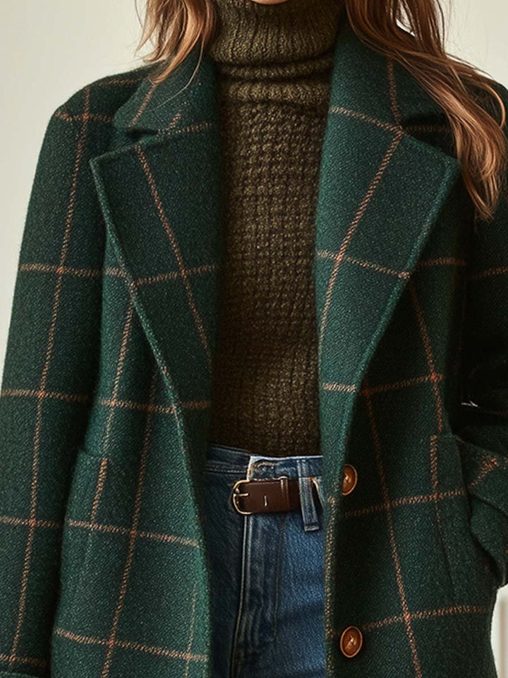 Oxford | Wool-Effect Check Coat