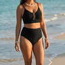 Solaia – Women's Sculpted Textured High Waist Bikini Set