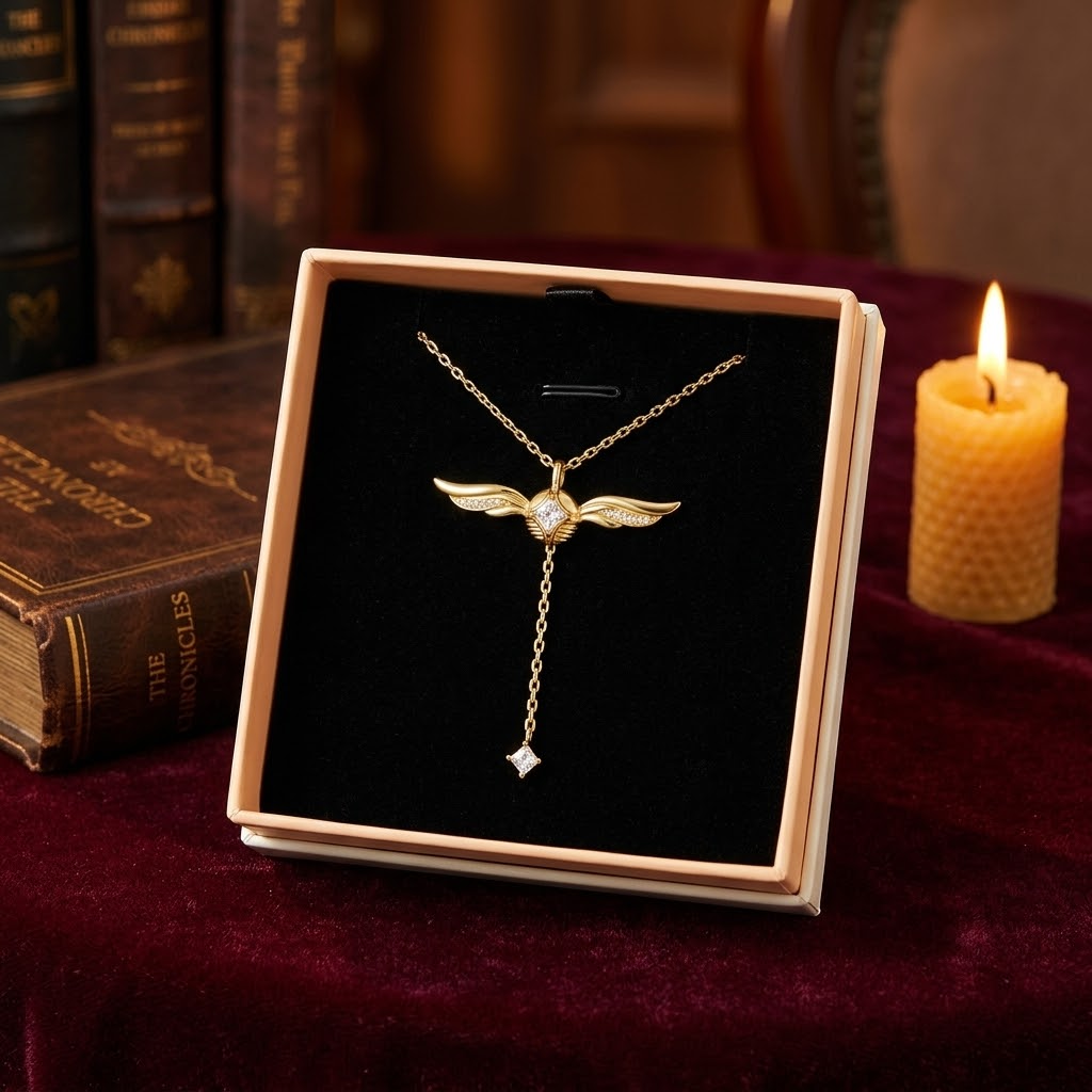 Veloisse – Winged Lariat Pendant Necklace